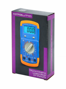 Мультиметр цифровой с прозвонкой в калоше тестер тока и напряжения Орбита OT-INM25